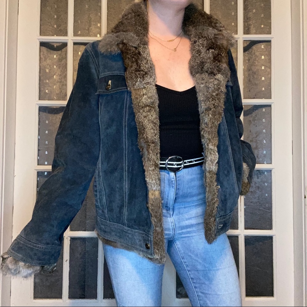 Wilsons leather jacket with fur